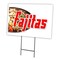 Signmission Fajitas Yard Sign & Stake outdoor plastic coroplast window, C-1216 Fajitas C-1216 Fajitas - alternate 1